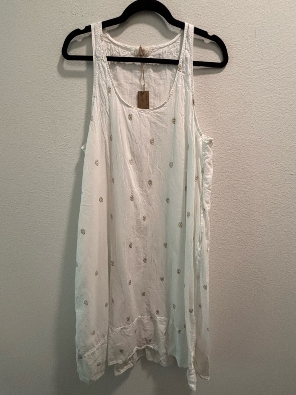 NWT CP Shades white cotton dress, size S